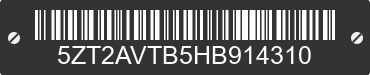 2017 FOREST RIVER Avenger 5ZT2AVTB5HB914310 VIN decoded