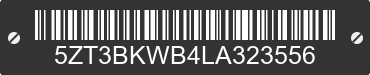 2020 FOREST RIVER Brookstone 5ZT3BKWB4LA323556 VIN decoded