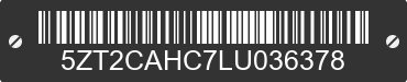 2020 FOREST RIVER Catalina 5ZT2CAHC7LU036378 VIN decoded