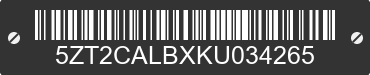2019 FOREST RIVER Catalina 5ZT2CALBXKU034265 VIN decoded