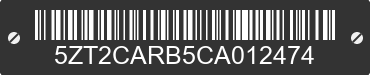 2012 FOREST RIVER Catalina 5ZT2CARB5CA012474 VIN decoded
