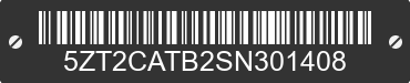 2025 FOREST RIVER Catalina 5ZT2CATB2SN301408 VIN decoded