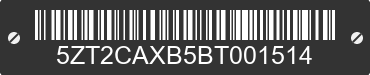 2011 FOREST RIVER Catalina 5ZT2CAXB5BT001514 VIN decoded