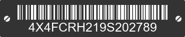2009 FOREST RIVER Cedar Creek 4X4FCRH219S202789 VIN decoded
