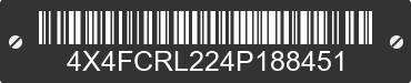 2004 FOREST RIVER Cedar Creek 4X4FCRL224P188451 VIN decoded