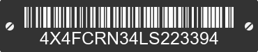 2020 FOREST RIVER Cedar Creek 4X4FCRN34LS223394 VIN decoded