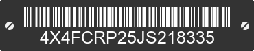 2018 FOREST RIVER Cedar Creek 4X4FCRP25JS218335 VIN decoded