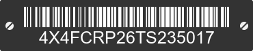 2026 FOREST RIVER Cedar Creek 4X4FCRP26TS235017 VIN decoded