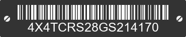 2016 FOREST RIVER Cedar Creek 4X4TCRS28GS214170 VIN decoded