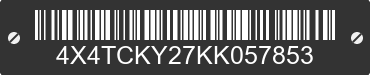 2019 FOREST RIVER Cherokee 4X4TCKY27KK057853 VIN decoded