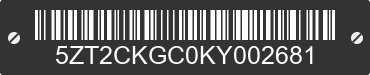 2019 FOREST RIVER Cherokee 5ZT2CKGC0KY002681 VIN decoded