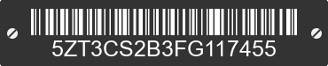 2015 FOREST RIVER Crusader 5ZT3CS2B3FG117455 VIN decoded