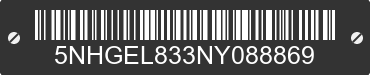 2022 FOREST RIVER Eliminator 5NHGEL833NY088869 VIN decoded