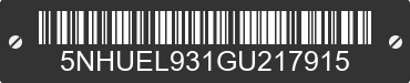 2016 FOREST RIVER Eliminator 5NHUEL931GU217915 VIN decoded