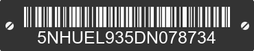2013 FOREST RIVER Eliminator 5NHUEL935DN078734 VIN decoded