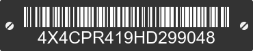 2017 FOREST RIVER Premier 4X4CPR419HD299048 VIN decoded