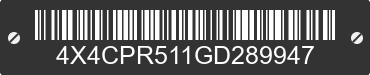 2016 FOREST RIVER Premier 4X4CPR511GD289947 VIN decoded