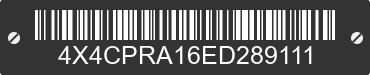 2014 FOREST RIVER Premier 4X4CPRA16ED289111 VIN decoded