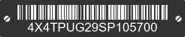 2025 FOREST RIVER Puma Towables 4X4TPUG29SP105700 VIN decoded