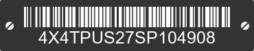2025 FOREST RIVER Puma Towables 4X4TPUS27SP104908 VIN decoded