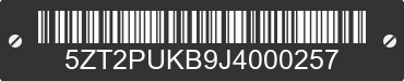 2018 FOREST RIVER Puma 5ZT2PUKB9J4000257 VIN decoded