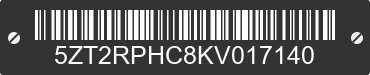 2019 FOREST RIVER R POD TOWABLE 5ZT2RPHC8KV017140 VIN decoded