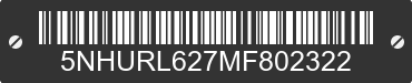 2021 FOREST RIVER Redline 5NHURL627MF802322 VIN decoded