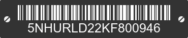2019 FOREST RIVER Redline 5NHURLD22KF800946 VIN decoded