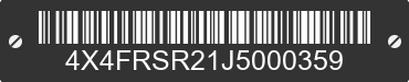2018 FOREST RIVER Riverstone 4X4FRSR21J5000359 VIN decoded