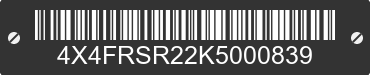 2019 FOREST RIVER Riverstone 4X4FRSR22K5000839 VIN decoded