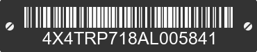 2010 FOREST RIVER Rpod Towable 4X4TRP718AL005841 VIN decoded