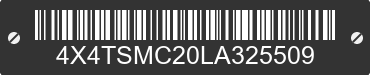 2020 FOREST RIVER Salem Towables 4X4TSMC20LA325509 VIN decoded