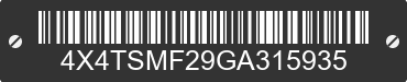 2016 FOREST RIVER Salem Towables 4X4TSMF29GA315935 VIN decoded