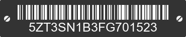 2015 FOREST RIVER Sanibel 5ZT3SN1B3FG701523 VIN decoded