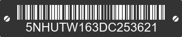 2013 FOREST RIVER Tailwind 5NHUTW163DC253621 VIN decoded