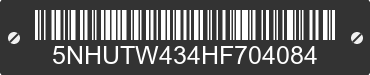 2017 FOREST RIVER Tailwind 5NHUTW434HF704084 VIN decoded
