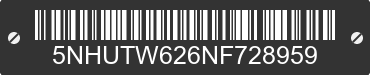 2022 FOREST RIVER Tailwind 5NHUTW626NF728959 VIN decoded