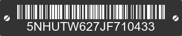 2018 FOREST RIVER Tailwind 5NHUTW627JF710433 VIN decoded