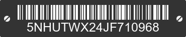 2018 FOREST RIVER Tailwind 5NHUTWX24JF710968 VIN decoded
