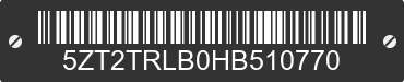 2017 FOREST RIVER Tracer 5ZT2TRLB0HB510770 VIN decoded