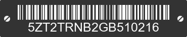 2016 FOREST RIVER Tracer 5ZT2TRNB2GB510216 VIN decoded