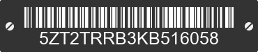 2019 FOREST RIVER Tracer 5ZT2TRRB3KB516058 VIN decoded