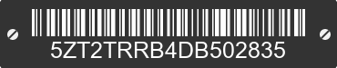 2013 FOREST RIVER Tracer 5ZT2TRRB4DB502835 VIN decoded