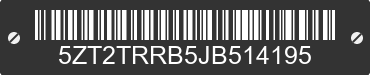 2018 FOREST RIVER Tracer 5ZT2TRRB5JB514195 VIN decoded
