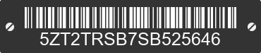 2025 FOREST RIVER Tracer 5ZT2TRSB7SB525646 VIN decoded