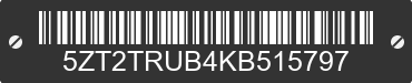 2019 FOREST RIVER Tracer 5ZT2TRUB4KB515797 VIN decoded