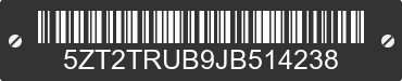 2018 FOREST RIVER Tracer 5ZT2TRUB9JB514238 VIN decoded