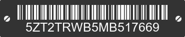 2021 FOREST RIVER Tracer 5ZT2TRWB5MB517669 VIN decoded