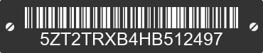 2017 FOREST RIVER Tracer 5ZT2TRXB4HB512497 VIN decoded