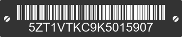 2019 FOREST RIVER V-TREC 5ZT1VTKC9K5015907 VIN decoded